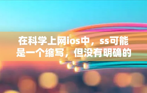 在科学上网ios中，ss可能是一个缩写，但没有明确的上下文信息，难以确定其具体含义。以下是一些可能的解释和分析