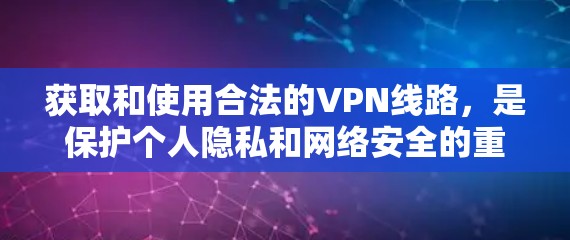 获取和使用合法的VPN线路，是保护个人隐私和网络安全的重要步骤。以下是一些详细的步骤和方法，帮助您有效地获取和使用韩国VPN线路