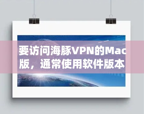 要访问海豚VPN的Mac版，通常使用软件版本会更方便，因为软件直接支持Mac操作系统。以下是一个推荐的步骤