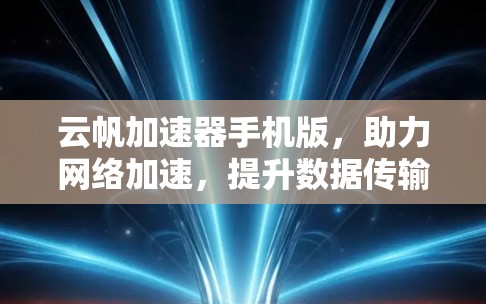云帆加速器手机版，助力网络加速，提升数据传输速度