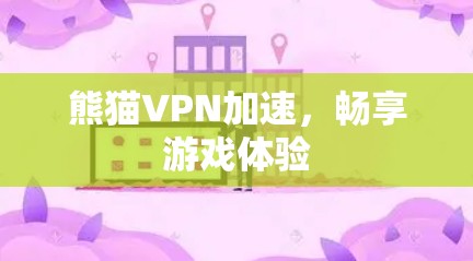 熊猫VPN加速，畅享游戏体验